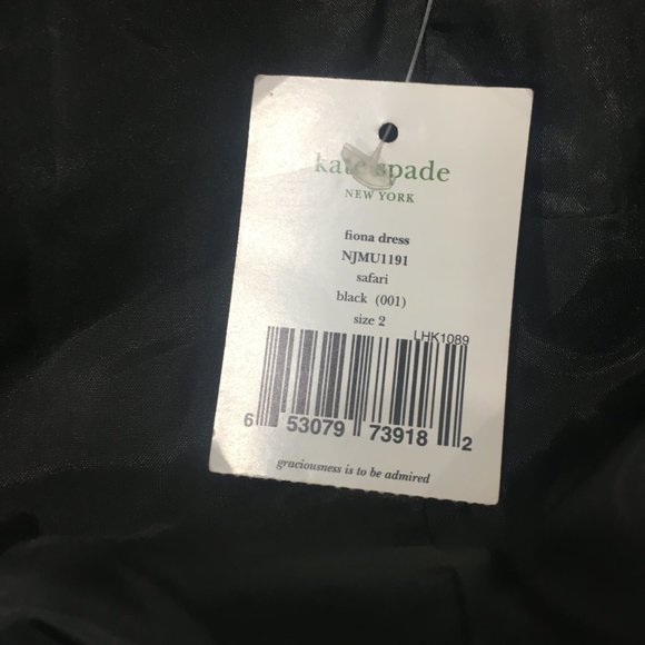 Kate Spade NY 2 Fiona Safari Black Silk Ruffled V-Neck Wrap Cocktail Dress NEW - Picture 7 of 7